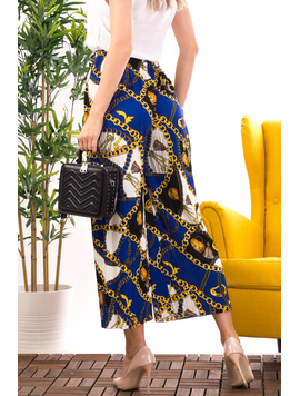 Pantaloni Dama Baisida Albastru si Negru